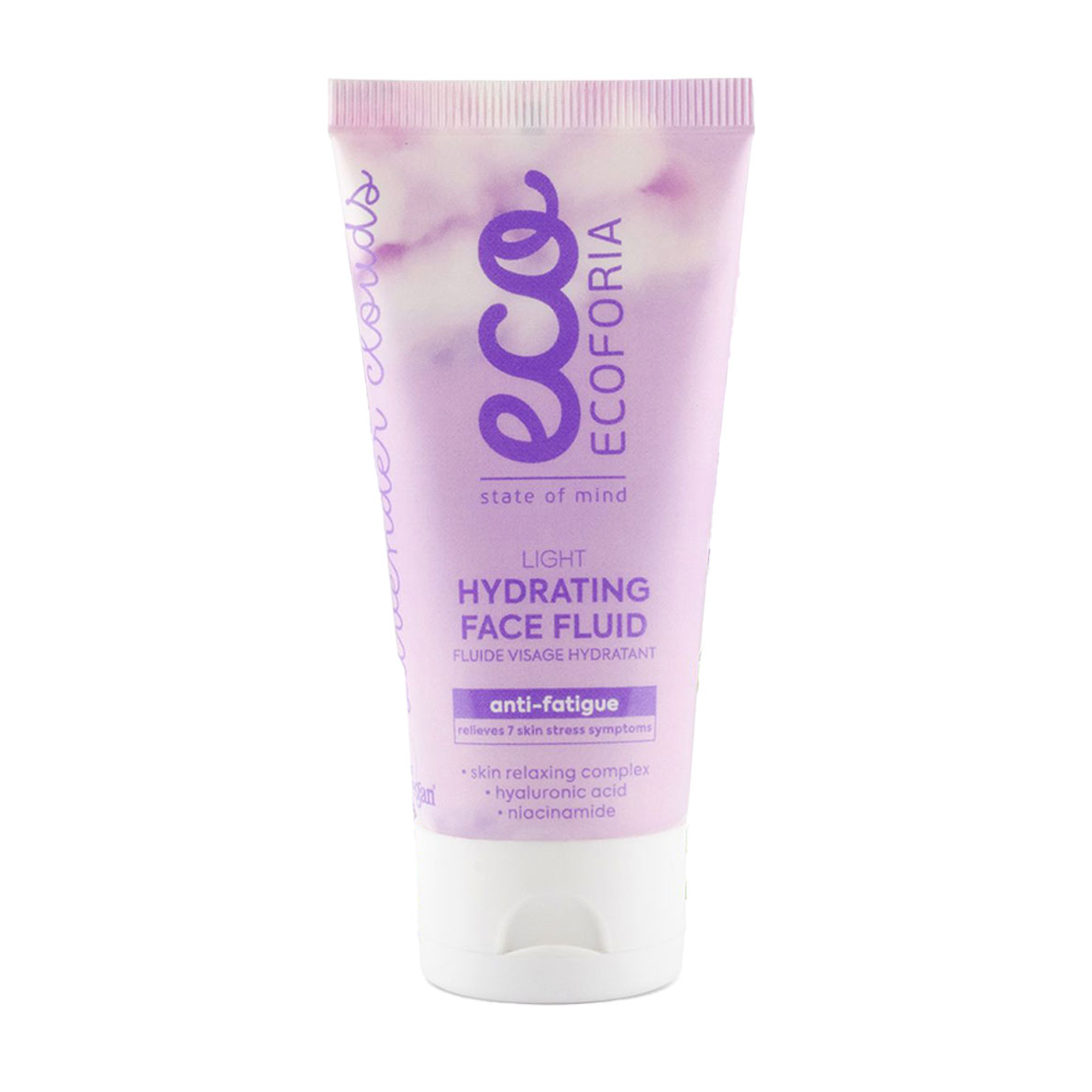 Зволожувальний флюїд для обличчя Ecoforia Lavender Clouds Hydrating Face Fluid, 50 мл
